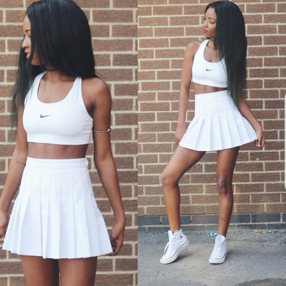 american apparel white tennis skirt outfits